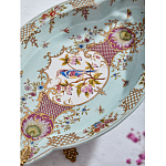 Блюдо овальное из голубого фарфора с ручками в виде бабочек и цветочным рисунком Blue Garden варинант исполнения - 8 | Loft Concept в Казани