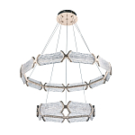 Люстра с 2-мя кольцами с текстурным природным рисунком IceFlame варинант исполнения - 9 | Loft Concept в Казани