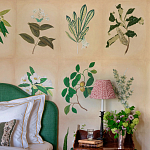 Обои ручная роспись Botanical Studies Linnaeus colourway варинант исполнения - 5 | Loft Concept в Казани