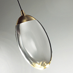 Подвесной светильник с плафоном в форме капли Crystal Transparent Drop варинант исполнения - 2 | Loft Concept в Казани