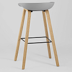 Барный стул на ножках из натурального дерева Boras Grey варинант исполнения - 5 | Loft Concept в Казани