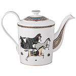 Чайный сервиз из фарфора с изображением лошадей на 6 персон 15 предметов Porcelain Horse Set  варинант исполнения - 2 | Loft Concept в Казани