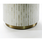 Круглый приставной столик с инкрустацией RADIAL BONE INLAY SIDE TABLE варинант исполнения - 2 | Loft Concept в Казани