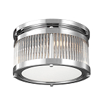 Потолочный светильник с цилиндрическим плафоном из рифленого прозрачного стекла Feiss варинант исполнения - 1 | Loft Concept в Казани