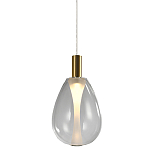 Подвесной светильник со стеклянным плафоном в форме капли NAOMI drop transparent glass варинант исполнения - 1 | Loft Concept в Казани