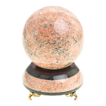 Часы настольные в виде шара из натурального камня Ball Stone Clock варинант исполнения - 3 | Loft Concept в Казани