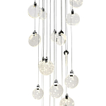 Каскадная люстра с плафонами в виде круглых пластин из хрусталя Esme Round Plates Chrome Chandelier 25 варинант исполнения - 2 | Loft Concept в Казани