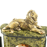 Настольный письменный набор из змеевика и бронзы с декором в виде льва Successful Leader варинант исполнения - 3 | Loft Concept в Казани