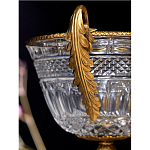 Чаша из прозрачного стекла с ручками и ободком из бронзы Eden Garden варинант исполнения - 3 | Loft Concept в Казани