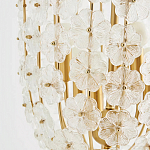 Подвесной светильник декорированный цветами из стекла Lightness of Flowers варинант исполнения - 2 | Loft Concept в Казани