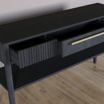 Дизайнерская Консоль с полкой и ящиком Primo Черный дуб варинант исполнения - 6 | Loft Concept в Казани