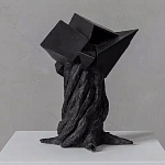 Скульптура «Окаменелый рост», Черный объект варинант исполнения - 2 | Loft Concept в Казани