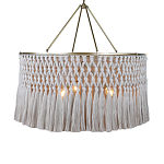 Люстра круглая плетеная с бахромой Wicker Tassel Chandelier варинант исполнения - 1 | Loft Concept в Казани
