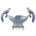 Фарфоровая чаша с птицами Blue and White варинант исполнения - 1 | Loft Concept в Казани