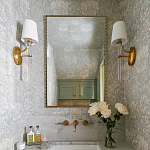 Зеркало прямоугольное в фактурной золотой раме Reflective Fabric варинант исполнения - 2 | Loft Concept в Казани