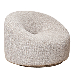 Кресло вращающееся круглой формы из серого шенилла Favorite Vacation Place варинант исполнения - 4 | Loft Concept в Казани