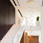 Каскадная люстра с плафонами в виде хрустальных сфер Esme Sphere Crystal Brass Cascade Chandelier 25 варинант исполнения - 2 | Loft Concept в Казани