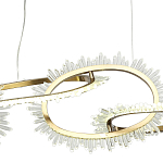 Люстра подвесная с 5-ю асимметричными кольцами и декоративными элементами в виде кристаллов Ring Horizontal варинант исполнения - 2 | Loft Concept в Казани