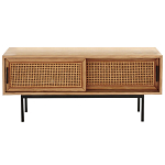 ТВ-тумба из дуба и плетеного ротанга Wicker Chasey TV Stand варинант исполнения - 1 | Loft Concept в Казани