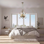 Люстра в виде клетки с цветами Flower Cell варинант исполнения - 4 | Loft Concept в Казани