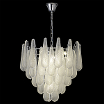 Люстра с подвесками из рифленного стекла в форме капель Textured Glass Chandelier варинант исполнения - 13 | Loft Concept в Казани