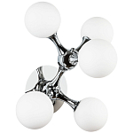 Бра с 5-ю плафонами из стеклянных шаров Pearls Suspension Chrome Wall Lamp варинант исполнения - 1 | Loft Concept в Казани