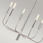 Люстра с 6-ю лампами на тонких изогнутых рожках в современном стиле Feiss варинант исполнения - 11 | Loft Concept в Казани