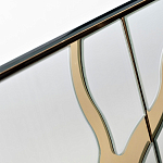 Консоль с ящиками зеркальная с золотым декором Gold Painted Mirror Console варинант исполнения - 3 | Loft Concept в Казани