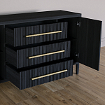 Буфет Primo с тремя ящиками и двумя фасадами Черный дуб варинант исполнения - 4 | Loft Concept в Казани