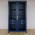 Дизайнерский шкаф витрина Elsa Dreams Blue с 4-мя ящиками варинант исполнения - 1 | Loft Concept в Казани