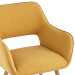 Стул в рогожке желтого цвета NEASAN STOOL варинант исполнения - 7 | Loft Concept в Казани