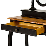 Трельяж черный из массива березы с зеркалом и ящиком Vintage варинант исполнения - 2 | Loft Concept в Казани