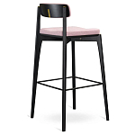 Барный стул из массива ясеня с обивкой из рогожки Elegant Ash Shape варинант исполнения - 3 | Loft Concept в Казани