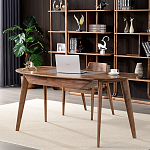 Стол рабочий округлой формы с ящиком  Working Moonnut Table варинант исполнения - 1 | Loft Concept в Казани