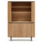 Буфет высокий из дерева манго и металла с открытыми полками и 2-мя дверцами Toinette варинант исполнения - 3 | Loft Concept в Казани