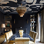 Обои ручная роспись в стиле Арт-деко Symphony Original colourway on Flint silk dupion варинант исполнения - 2 | Loft Concept в Казани