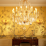 Обои ручная роспись Badminton Deep Rich Gold gilded paper варинант исполнения - 4 | Loft Concept в Казани