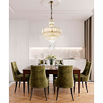 Люстра с декором из мрамора и хрусталя Dione Marble Crystal Chandelier варинант исполнения - 2 | Loft Concept в Казани