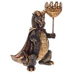 Подсвечник в виде дракона Dragon candlestick Green Gold Brown L or R варинант исполнения - 8 | Loft Concept в Казани