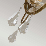 Бра с овальным зеркальным основанием с лампой в виде свечи и хрустальными подвесками Feiss варинант исполнения - 4 | Loft Concept в Казани