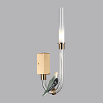 Бра с прозрачной изогнутой трубкой и декоративной фигуркой птицы Ganthea варинант исполнения - 3 | Loft Concept в Казани