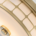 Потолочный светильник для ванных комнат цвета латунь в виде металлической клетки с геометрическими узорами Quoizel варинант исполнения - 4 | Loft Concept в Казани