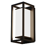 Уличный настенный светильник прямоугольный с чёрной рамкой Высота 35 см Geometric Glow варинант исполнения - 1 | Loft Concept в Казани