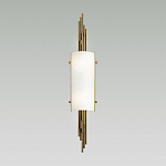 Бра с цилиндрическим белым плафоном на бронзовом основании с вертикальным декором из металлических трубок Sohne варинант исполнения - 2 | Loft Concept в Казани