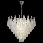 Люстра с подвесками из рифленного стекла в форме капель Textured Glass Chandelier варинант исполнения - 5 | Loft Concept в Казани
