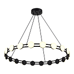 Люстра кольцевая с круглыми светодиодными источниками света Maxine Light варинант исполнения - 4 | Loft Concept в Казани