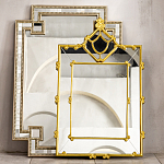 Зеркало прямоугольное Golden Classic Ornament Mirror варинант исполнения - 5 | Loft Concept в Казани
