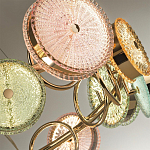 Люстра с плафонами из разноцветного стекла Glass Peonies варинант исполнения - 4 | Loft Concept в Казани