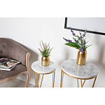 Столик дизайнерский Beige marble варинант исполнения - 3 | Loft Concept в Казани