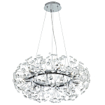 Круглая подвесная люстра Crystal Dandelions Chrome Chandelier варинант исполнения - 2 | Loft Concept в Казани